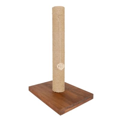22-Inch Cat Scratching Post Solid Wood Sisal Scratcher