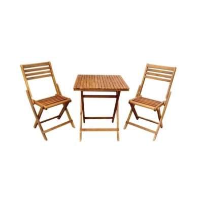 Ekk Wooden Garden table and chair set