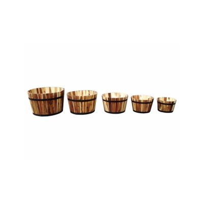 Round Clarkia flower pots 5 pieces/set