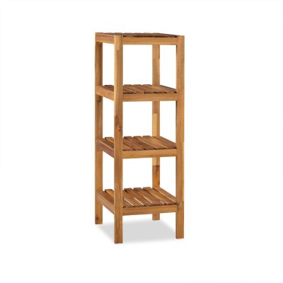 Tier Acacia Wood Corner Shelf Wall Mounted for Home