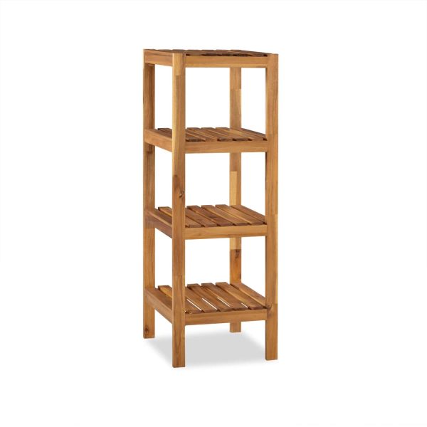 Tier Acacia Wood Corner Shelf Wall Mounted for Home