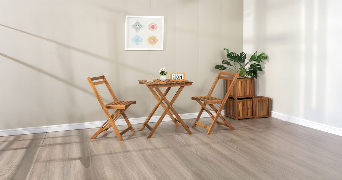 Folding Acacia Wood Bistro Set Outdoor Table and Chairs 1 Folding Acacia Wood Bistro Set Outdoor Table and Chairs