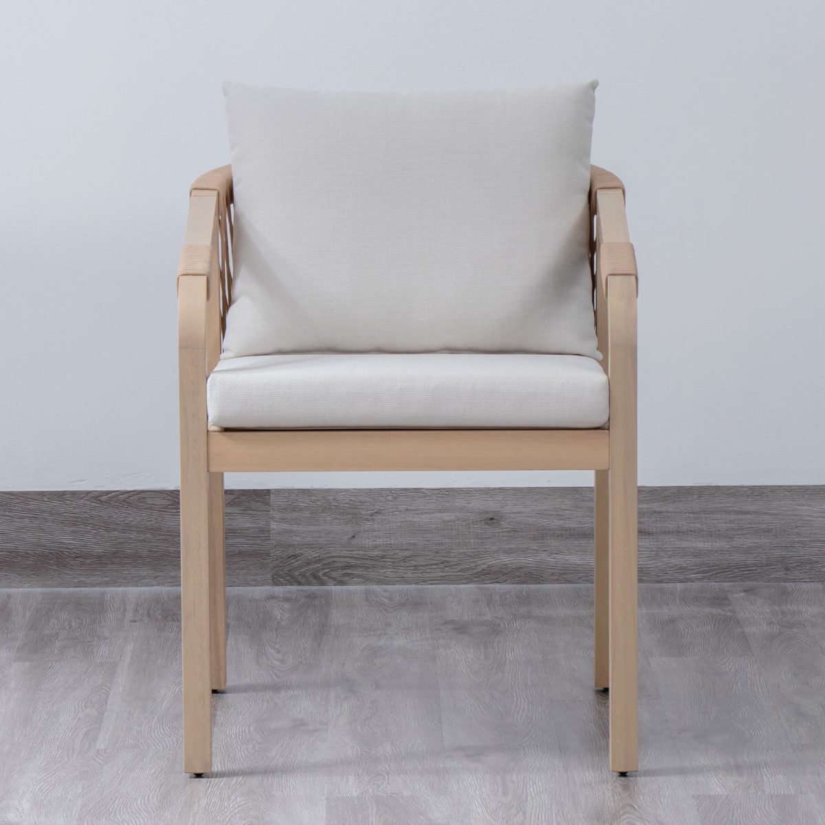 Marinee Acacia Wood Outdoor Dining Chair Set with Cushion