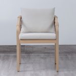 Marinee Acacia Wood Outdoor Dining Chair Set with Cushion