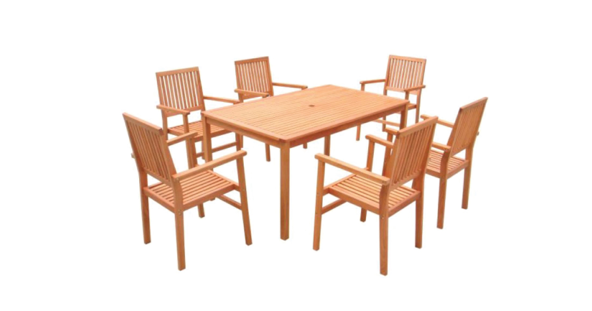 Nigeria Wooden Garden Table and Chair Set