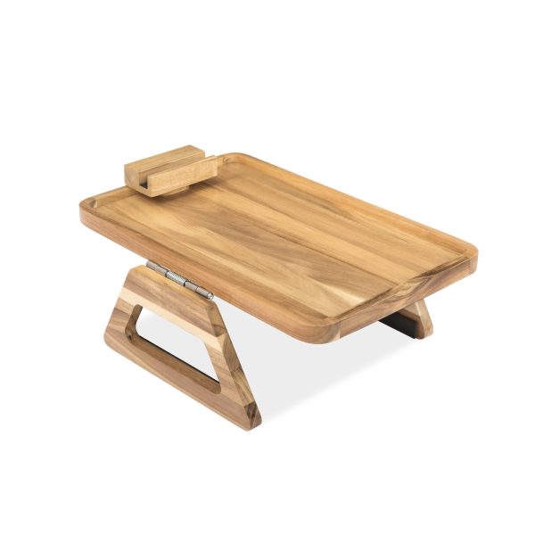 Smart Design Acacia Sofa Armrest Tray