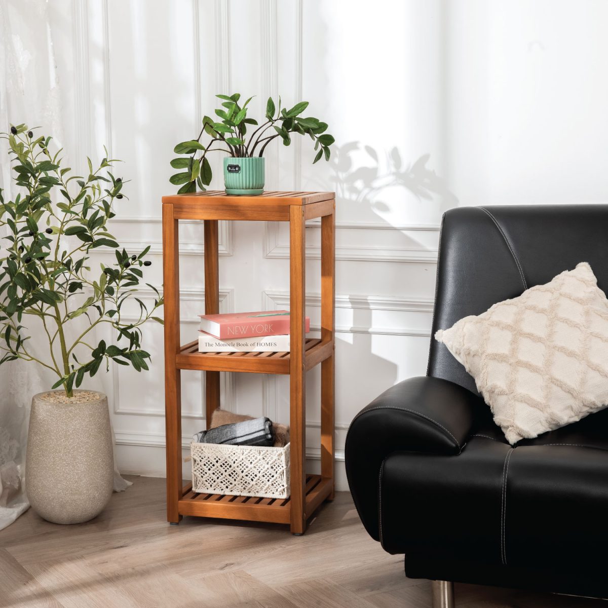Arcbus 3-Tier Shelf – Stylish Wooden Storage for Modern Homes