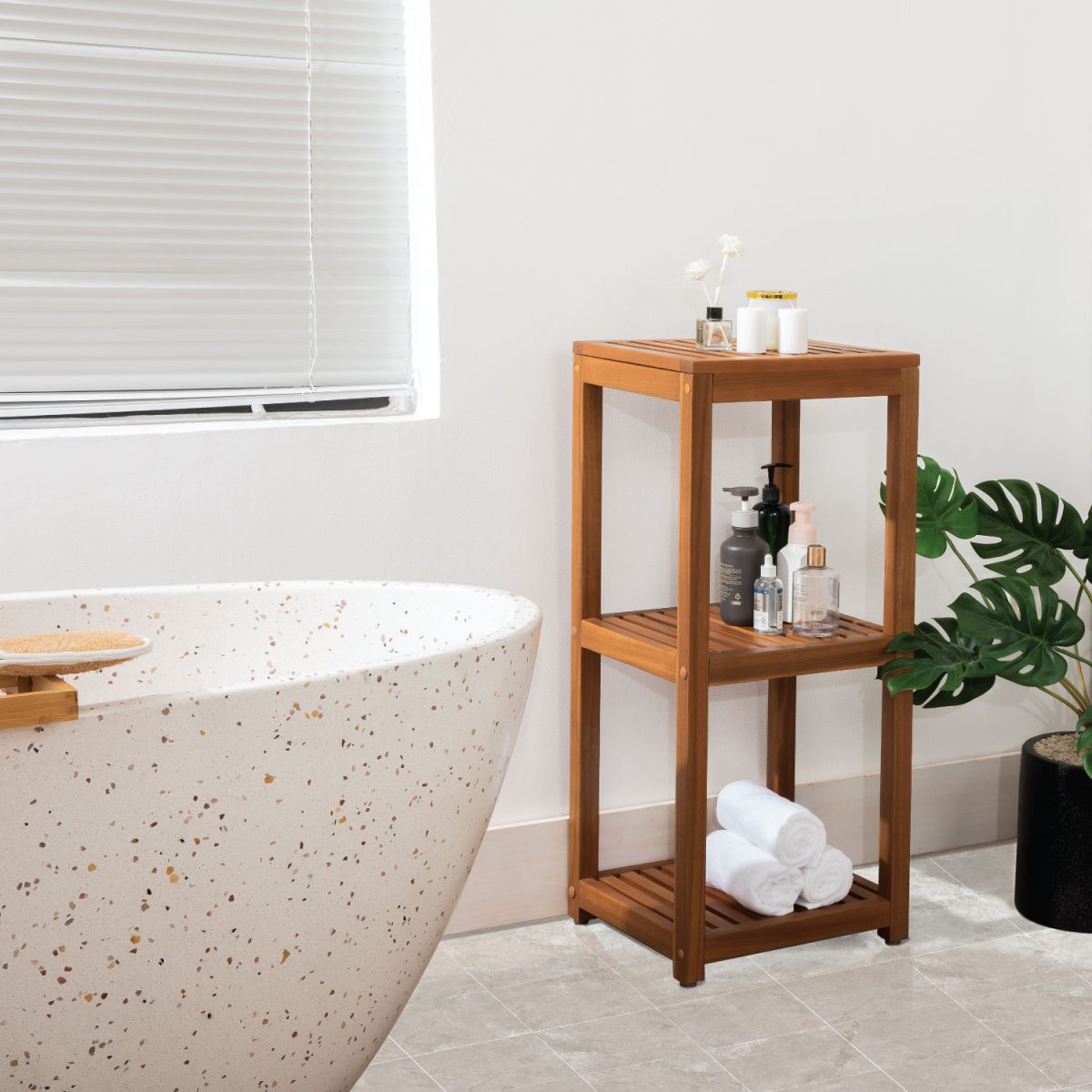 Arcbus 3-Tier Shelf – Stylish Wooden Storage for Modern Homes