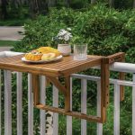 Balcony Hanging Table – Space-Saving Wooden Table for Small Outdoor Spaces