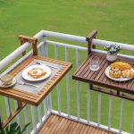 Balcony Hanging Table – Space-Saving Wooden Table for Small Outdoor Spaces