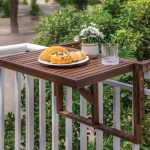 Balcony Hanging Table – Space-Saving Wooden Table for Small Outdoor Spaces