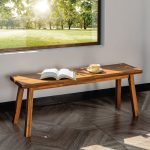 Decmode Solind Wood Bench – Solid Wood Bench with Natural Elegance and Durability
