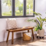 Decmode Solind Wood Bench – Solid Wood Bench with Natural Elegance and Durability