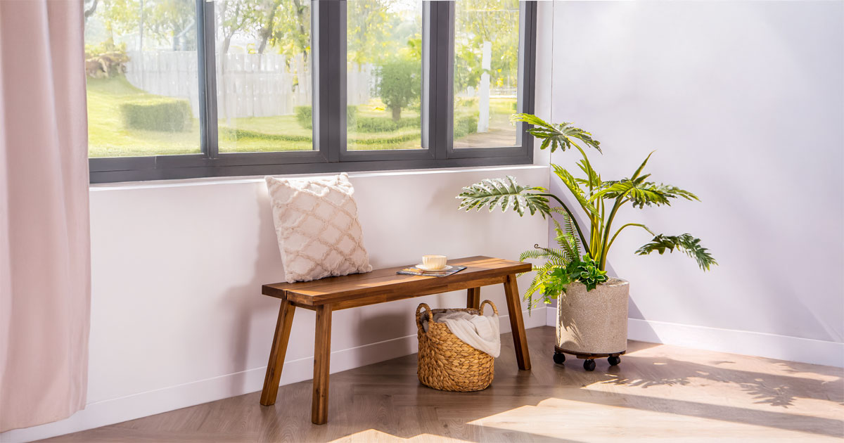 Decmode Solind Wood Bench – Solid Wood Bench with Natural Elegance and Durability