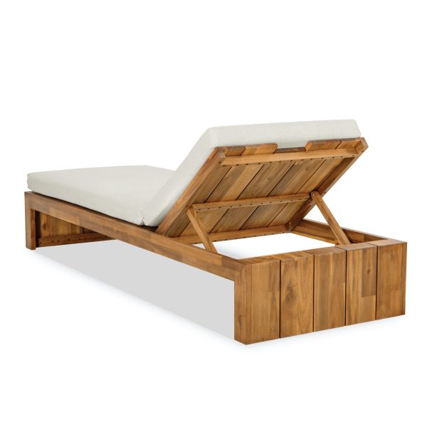Kinta Outdoor Chaise Lounge – Elegant Wooden Lounger for Ultimate Outdoor Relaxation