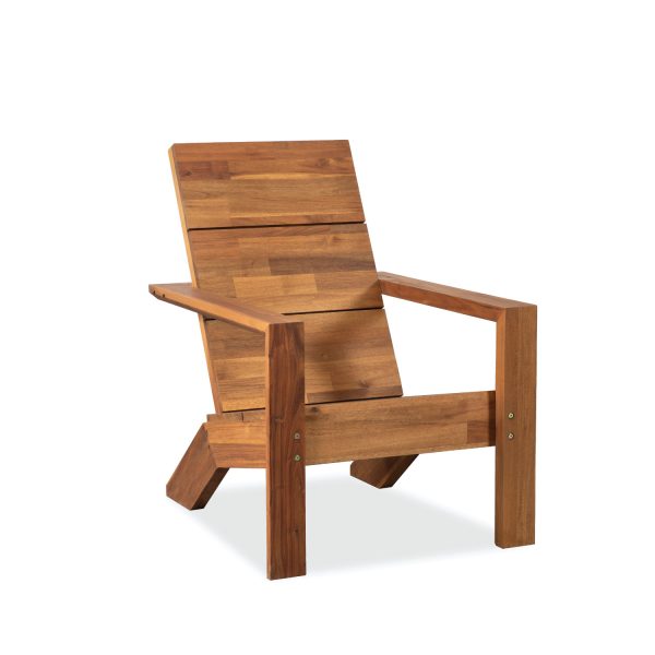 Nordic Scandi Adirondack Chair – Minimalist Wooden Outdoor Chair for Modern Living