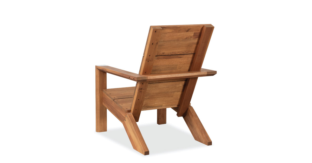 Nordic Scandi Adirondack Chair – Minimalist Wooden Outdoor Chair for Modern Living