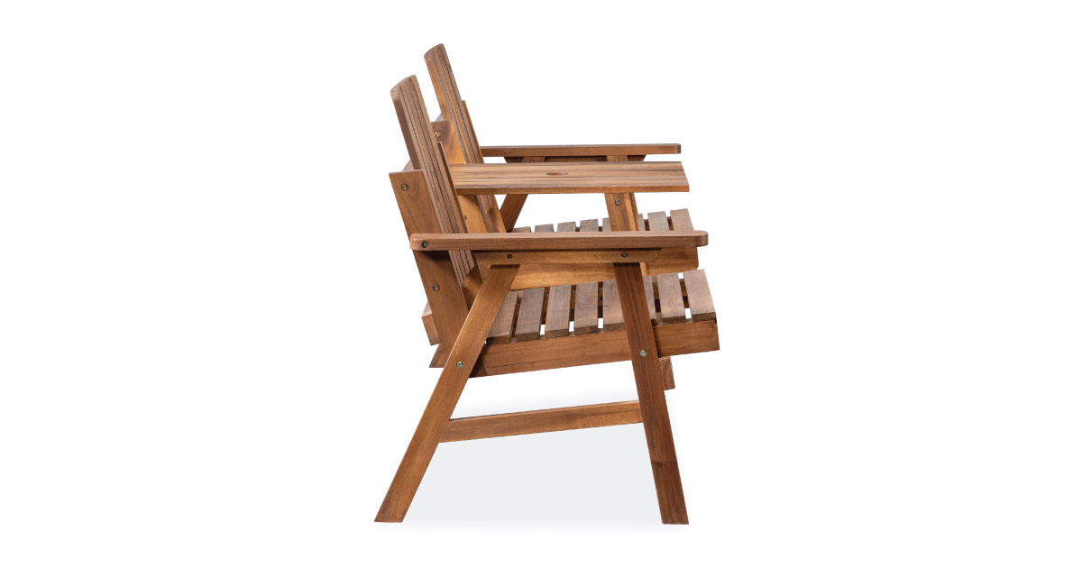 Outsunny Garden Bench Fir – Solid Fir Wood Outdoor Bench for Relaxing Spaces