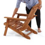 Pazidom Silla Adirondack – Elegant Wooden Outdoor Chair for Timeless Comfort