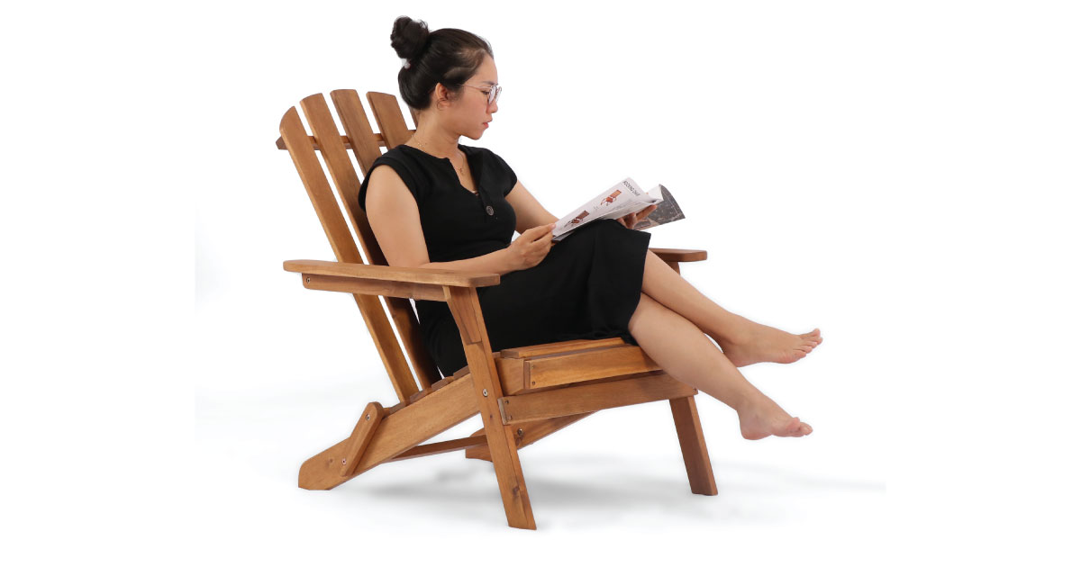 Pazidom Silla Adirondack – Elegant Wooden Outdoor Chair for Timeless Comfort