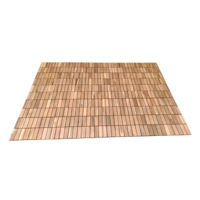 Decktile 12-Slat Parallel – Acacia Wood Interlocking Deck Tiles with Same-Direction Slats for Elegant Outdoor Flooring