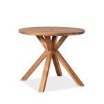 Elios Round Garden Table – Elegant Wooden Outdoor Table for Patios and Gardens