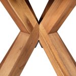 Elios Round Garden Table – Elegant Wooden Outdoor Table for Patios and Gardens