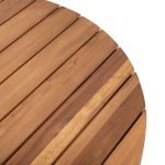 Elios Round Garden Table – Elegant Wooden Outdoor Table for Patios and Gardens