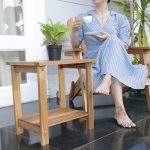 Esarora Side Table – Modern Solid Wood Accent Table for Living Room & Bedroom