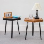 Hexagon Side Table – Modern Geometric Wooden Accent Table for Living Room & Patio