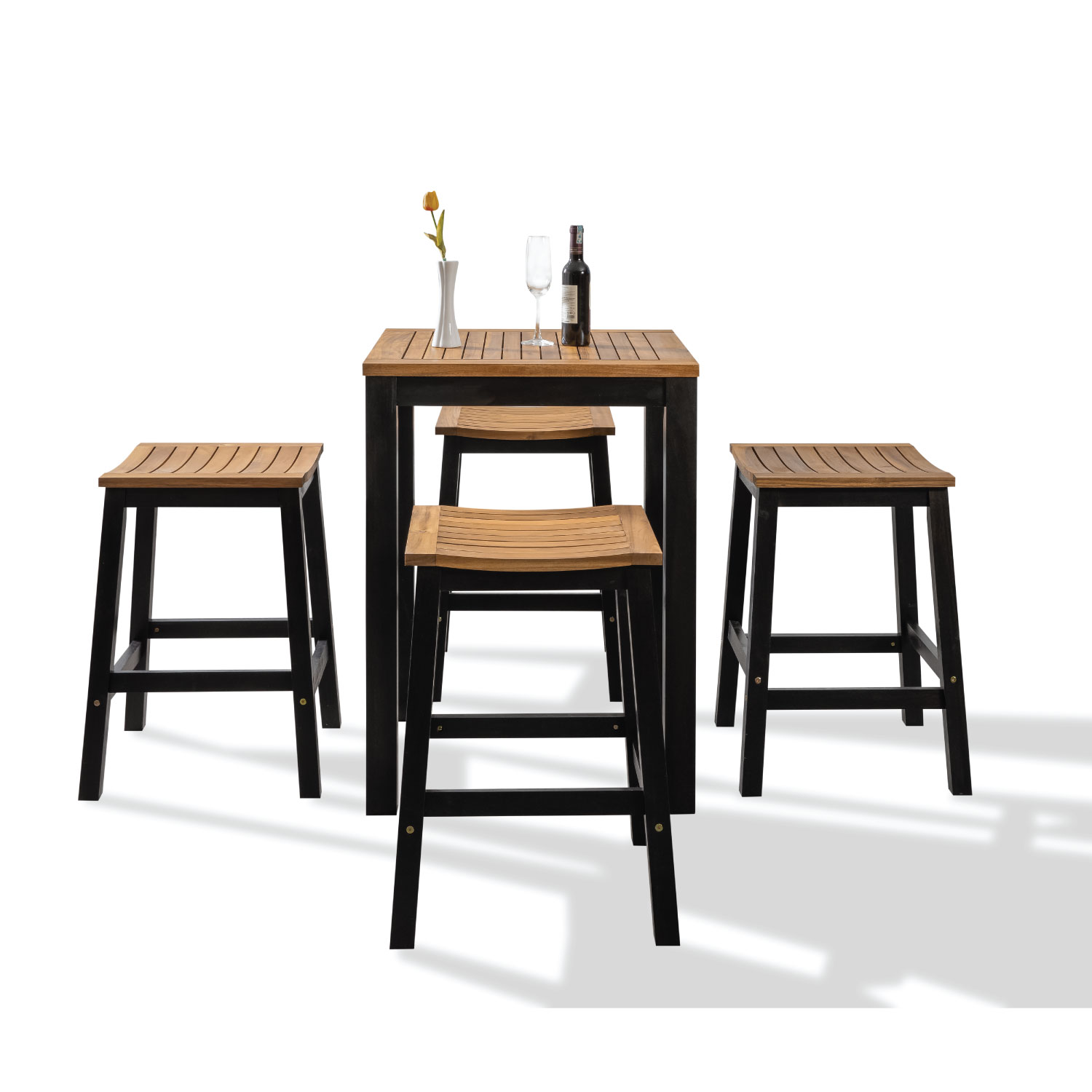 Highland Bar Set – Premium Outdoor Acacia Wood Bar Set for Modern Patios (1) Highland Bar Set – Premium Outdoor Acacia Wood Bar Set for Modern Patios