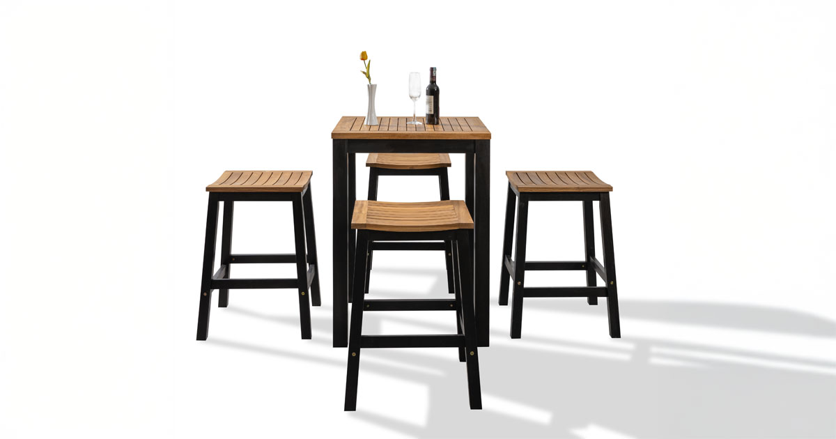 Highland Bar Set – Premium Outdoor Acacia Wood Bar Set for Modern Patios 1 Highland Bar Set – Premium Outdoor Acacia Wood Bar Set for Modern Patios