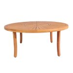 Royal Acacia Round Sunshine Dining Table – Elegant Solid Wood Table for Outdoor & Indoor Dining