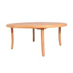 Royal Acacia Round Sunshine Dining Table – Elegant Solid Wood Table for Outdoor & Indoor Dining