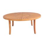 Royal Acacia Round Sunshine Dining Table – Elegant Solid Wood Table for Outdoor & Indoor Dining