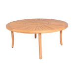 Royal Acacia Round Sunshine Dining Table – Elegant Solid Wood Table for Outdoor & Indoor Dining