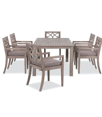 Weather Grey Lillian 7-Piece Outdoor Dining Set – Stylish & Durable Patio Dining Furniture