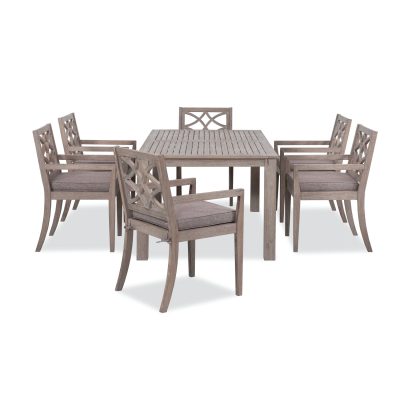 Weather Grey Lillian 7-Piece Outdoor Dining Set – Stylish & Durable Patio Dining Furniture